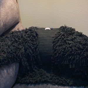 Fringe cardigan sweater